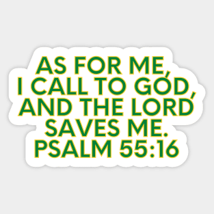 Bible Verse Psalm 55:16 Sticker